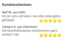 Luftanalyse Zentrum Kundenstimmen