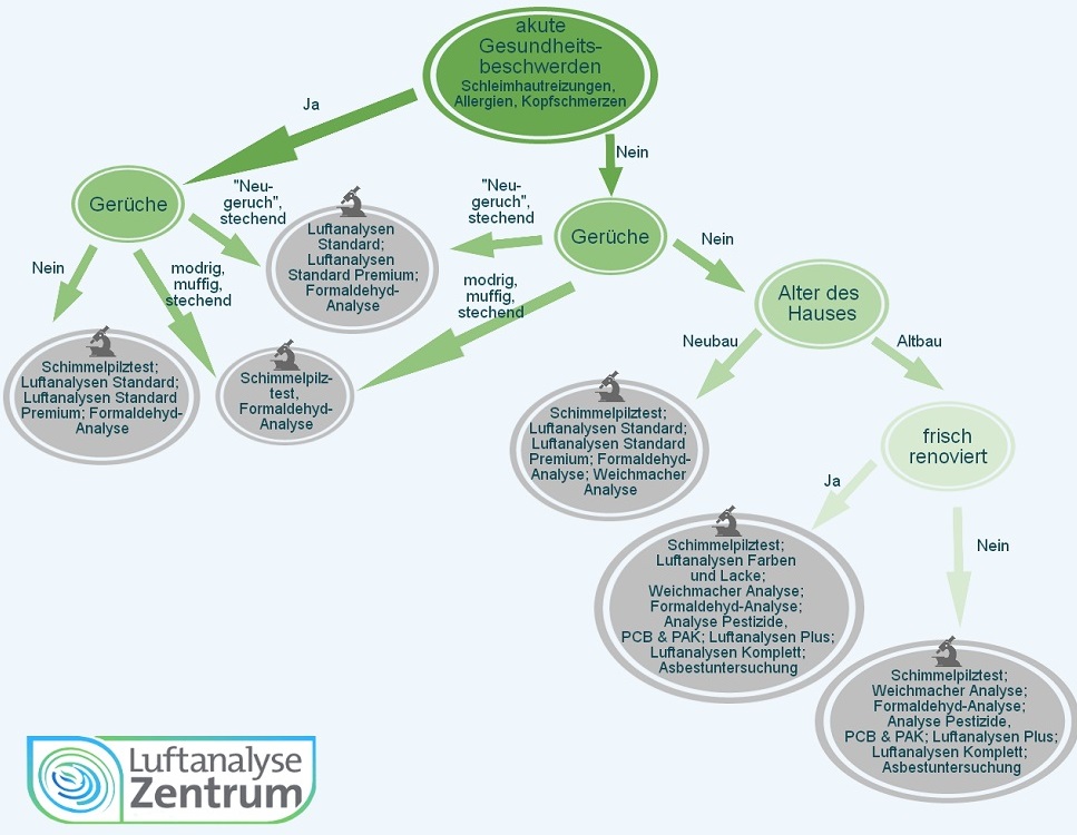 Analyse zur Raumluftmessung finden - Schaubild